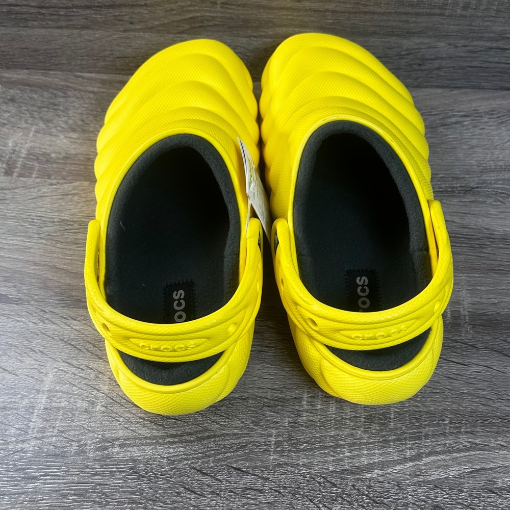 Crocs Classic Lined Overpuff Clogs Mens 9 Womens 11 Yellow Puffy Slip On NEW - Picture 4 of 10